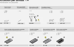 Armadio con vano Tv 6 ante battenti con telaio linea Ginevra disponibile in 2 misure e vari colori