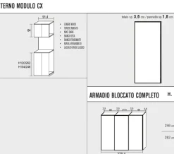 Armadio con vano tv e tre ante scorrevoli Giorgia linea New Season