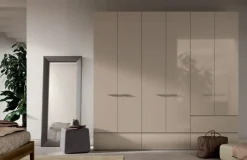 Armadio Frido 6 ante battenti e 4 cassettoni linea Lotto disponibile in 21 colorazioni