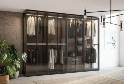 Armadio in vetro con telaio in alluminio Look linea New Season