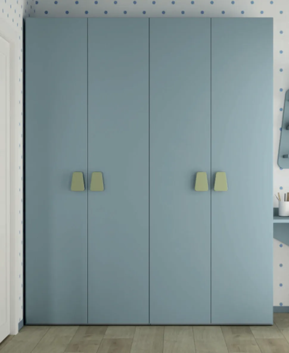 Armadio Linus 4 ante battenti linea Volo disponibile in 2 misure e vari colori