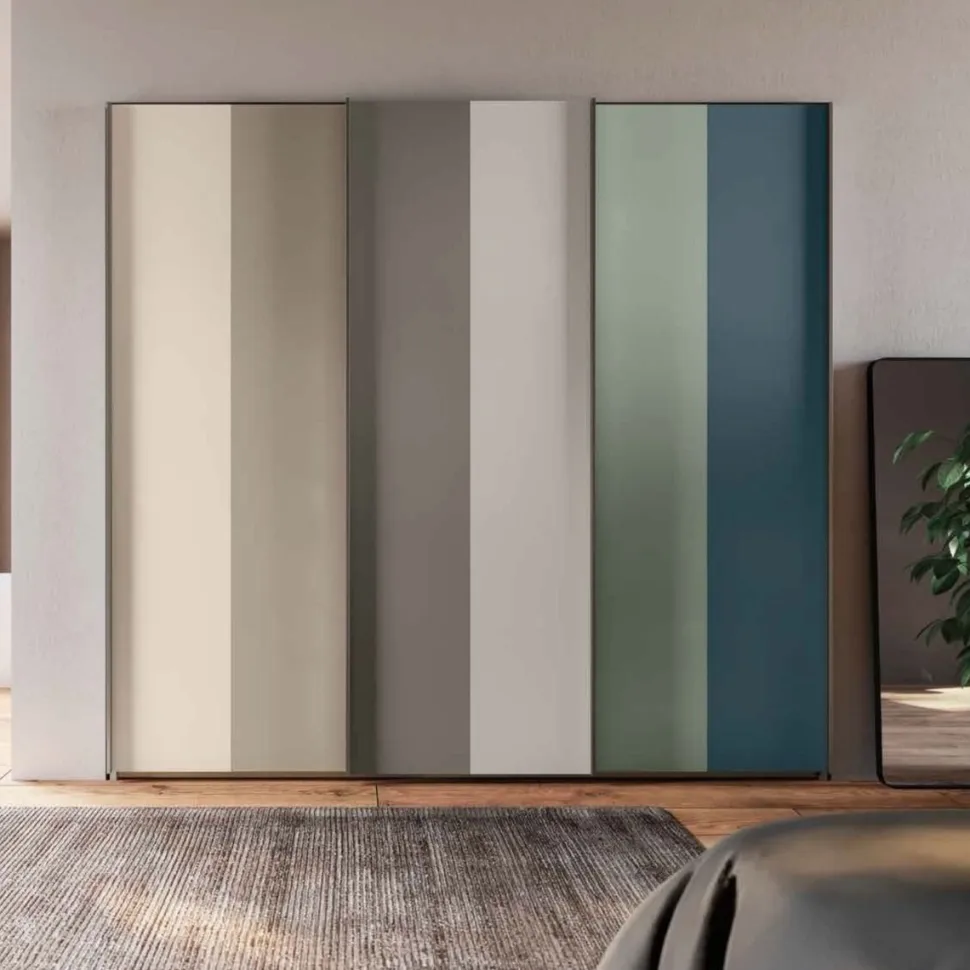 Armadio moderno 3 ante scorrevoli Multicolor disponibile in vari colori