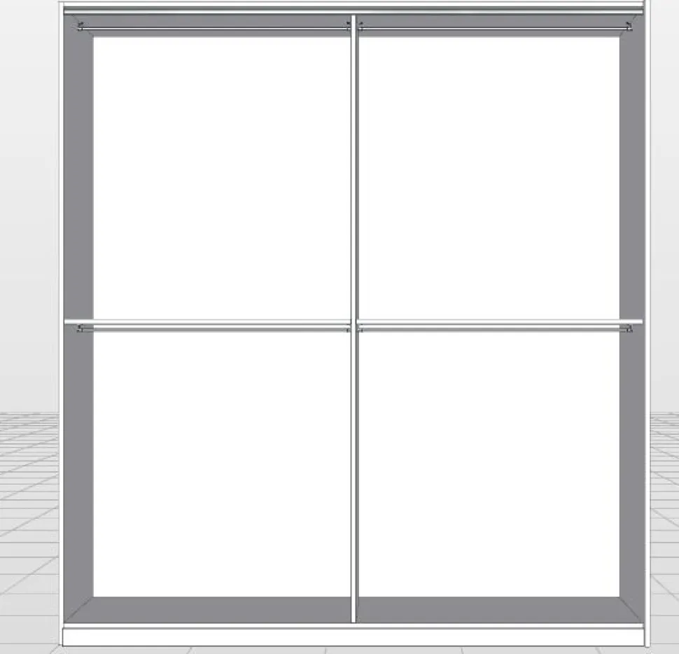 Armadio moderno 2 ante scorrevoli L 220 cm disponibile in 4 colori