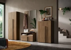 Armadio multiuso due ante linea Sax in finitura Rovere Mercure