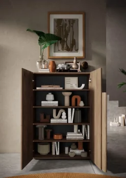 Armadio multiuso due ante linea Sax in finitura Rovere Mercure