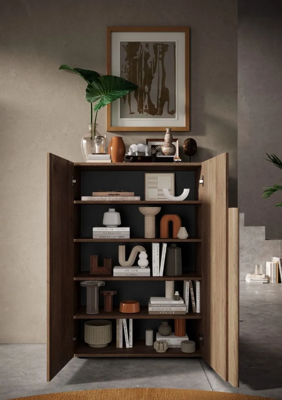 Armadio multiuso due ante linea Sax in finitura Rovere Mercure