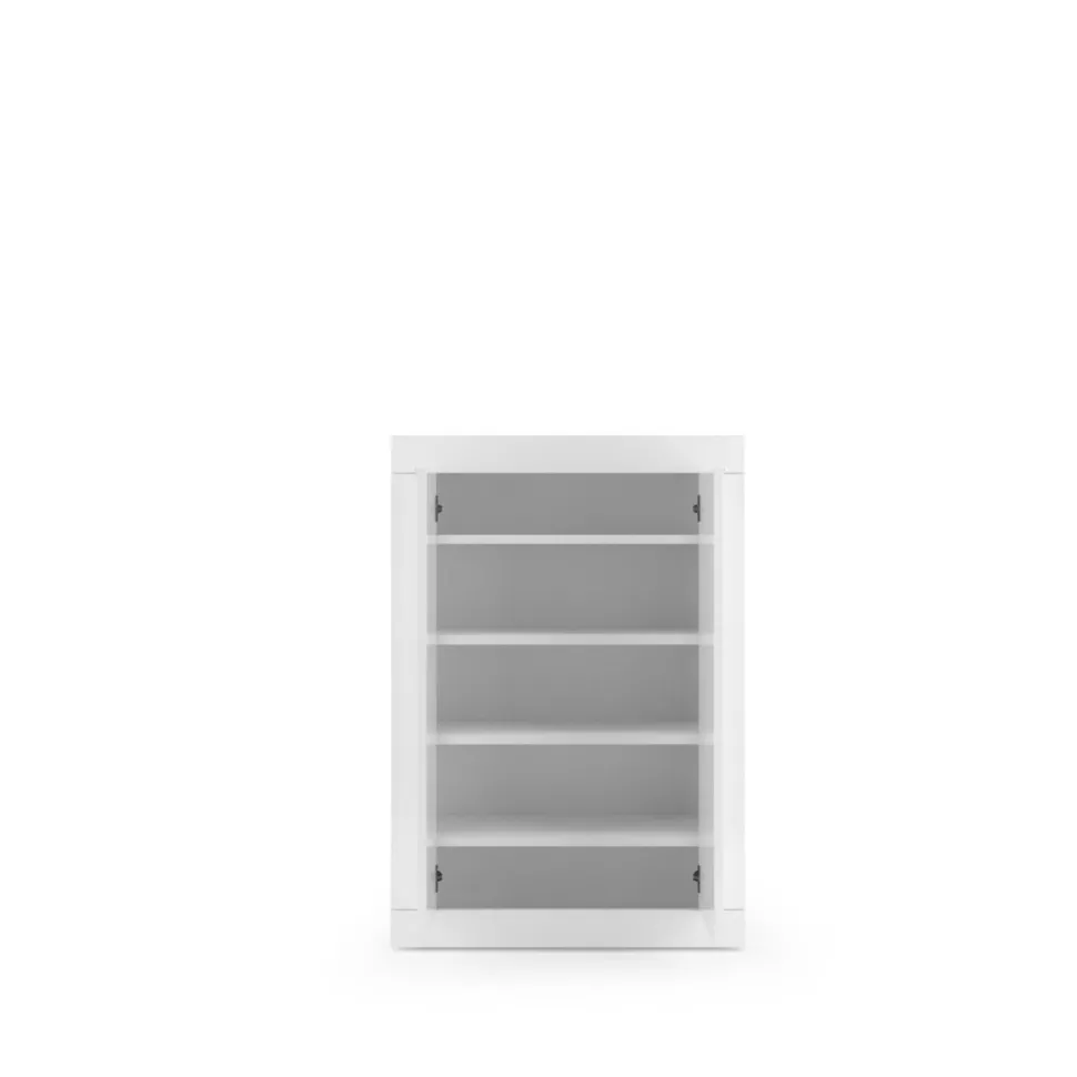 Armadio Multiuso due ante linea Basic in finitura Bianco Lucido con grafica geometrica