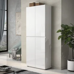 Armadio scarpiera stretta 4 ante battenti Master disponibile in 2 colori