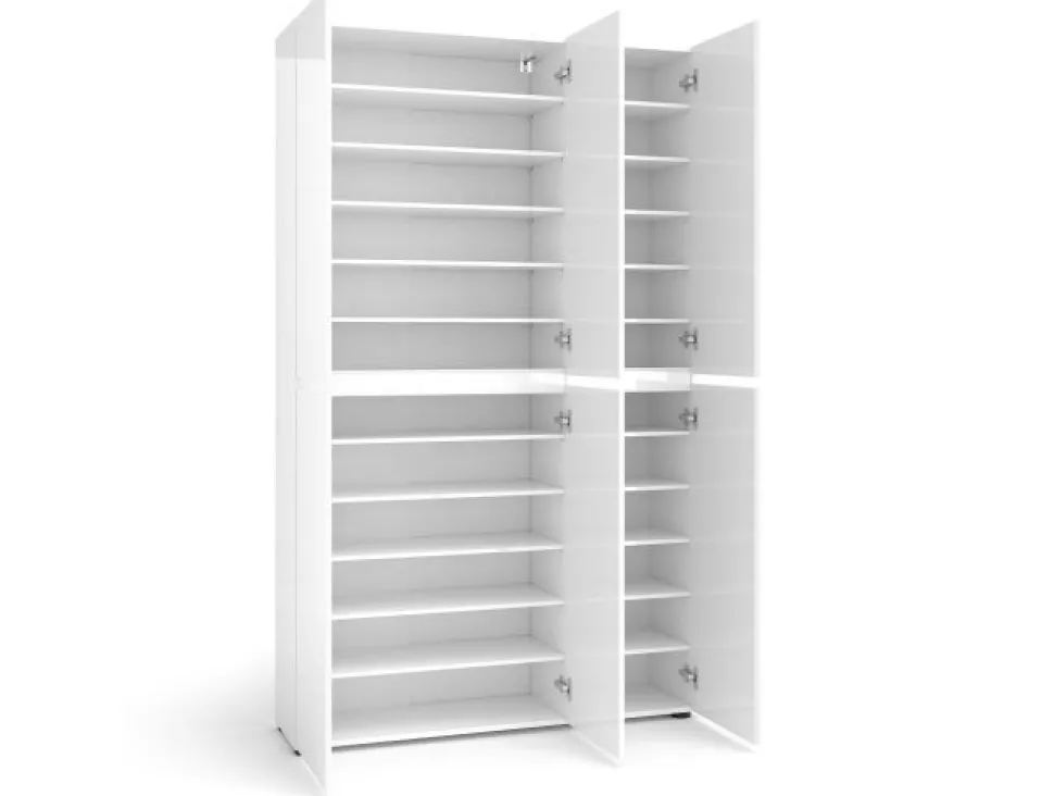 Armadio scarpiera stretta 6 ante battenti Master disponibile in 2 colori