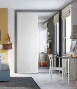 Armadio Scorrevole 2 ante con specchio Free disponibile in 2 misure e 13 colorazioni