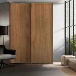 Armadio scorrevole moderno finitura Rovere con 2 ante Amanda disponibile in 2 misure e vari colori