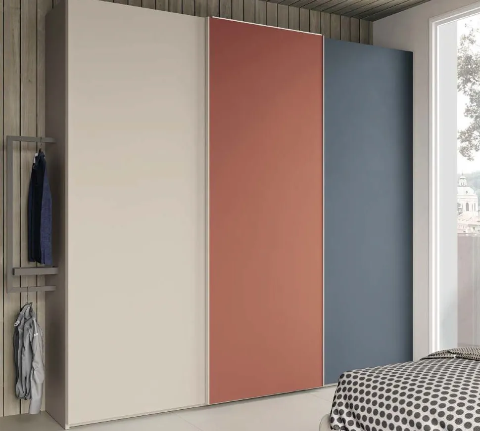 Armadio Silk 3 ante scorrevoli linea Lotto disponibile in 21 colorazioni