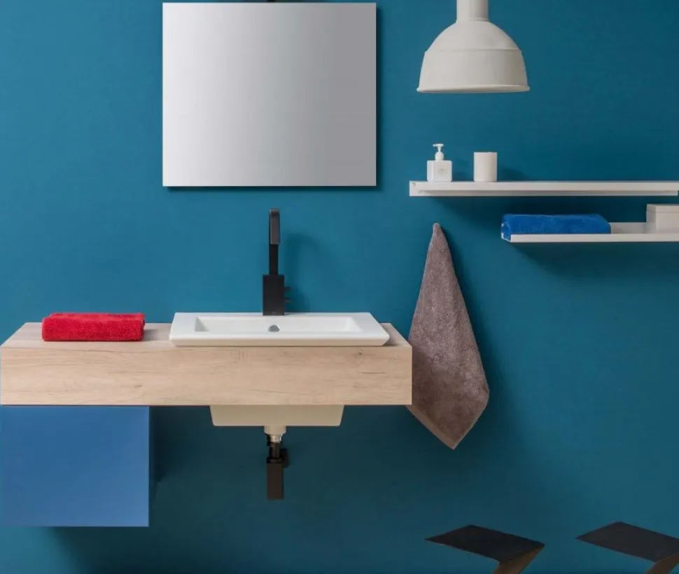 Bagno Aris finitura Olmo e Baltico Opaco