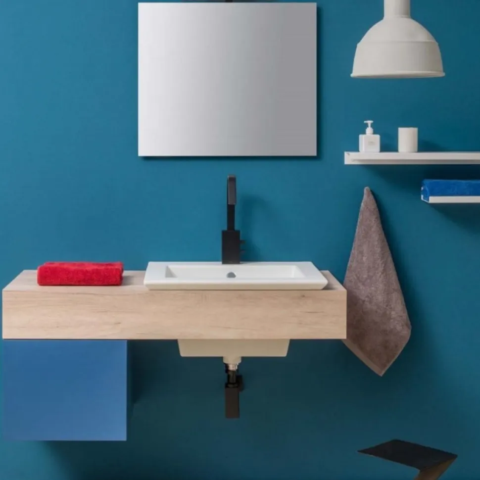 Bagno Aris finitura Olmo e Baltico Opaco