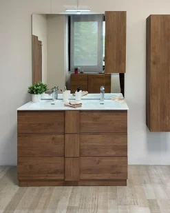 Bagno a tre cassetti Oregon in finitura Rovere Mercure