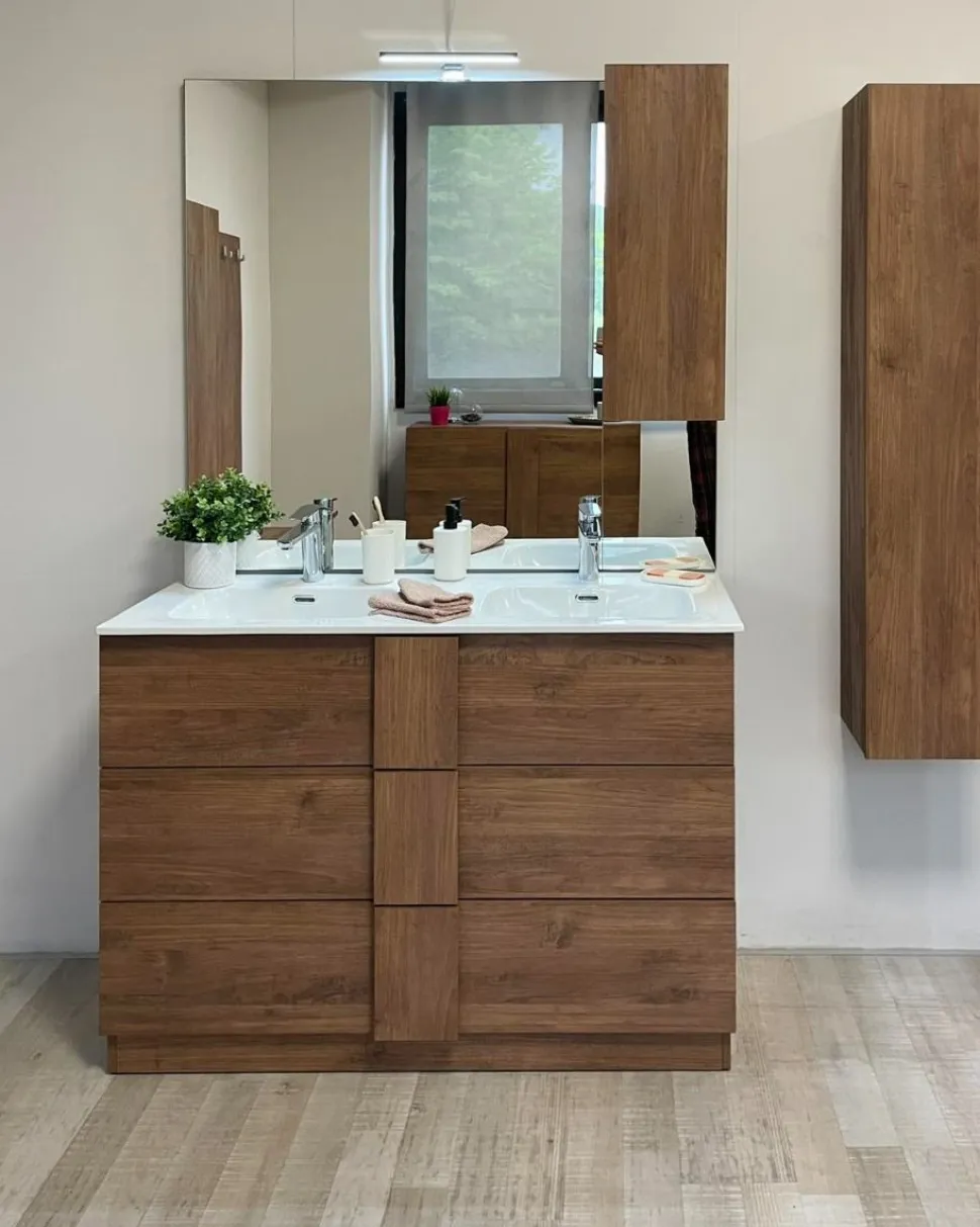 Bagno a tre cassetti Oregon in finitura Rovere Mercure