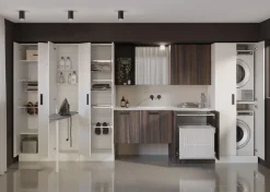 Bagno con lavabo integrato in ocritech Totus disponibile in vari colori