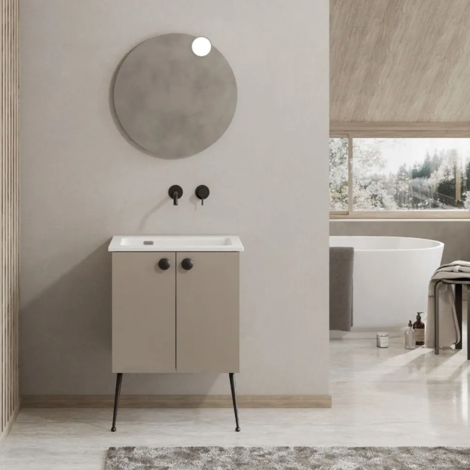 Bagno Nanco+ sospeso con piedini disponibile in 2 misure e vari colori