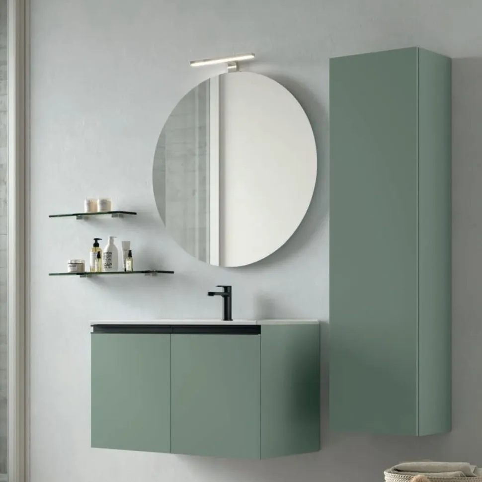 Bagno sospeso 2 ante con maniglia a gola Daniela disponibile in 5 colori