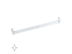Barra Appendiabiti per armadi con luce LED Polux con sensore di movimento (12V DC), in Tecnoplastica e Alluminio, Grigio metallizzata