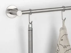 Barra portautensili adesivo da cucina con 5 ganci Supra
