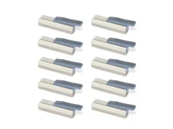 Braccetti per porte a battente Mildy, chiusura soft, Tecnoplastica, Nichelato opaco