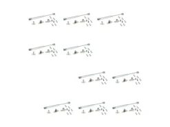 Braccetti per porte elevabili H, 5 kg, corsa 80 mm, con agganci, Acciaio e Tecnoplastica, Grigia metallizzata