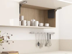 Braccetto Agile Smart elevabile, 480 - 1250, Plastica bianca, Acciaio e Tecnoplastica.