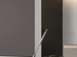 Braccetto per ante ribalta Thin, diametro 12 mm, con agganci, 80 kg, Acciaio e Tecnoplastica, Verniciato nichel opaco