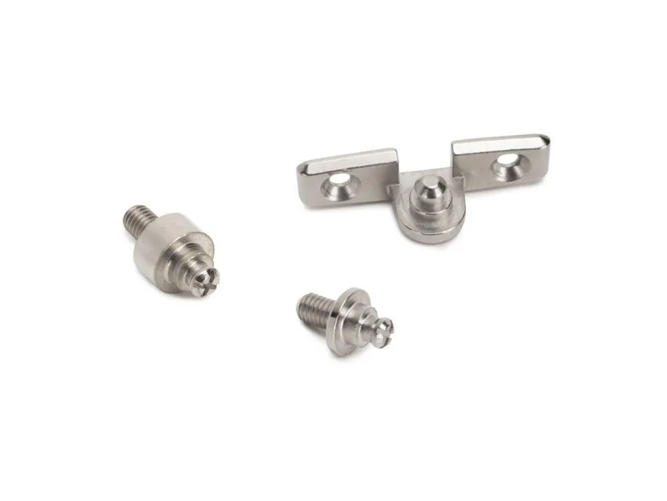 Braccetto per porta elevabile Thin, diametro 12 mm, con agganci, 5 kg, Acciaio e Tecnoplastica, Verniciato nichel opaco