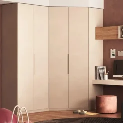 Cabina armadio ad Angolo 4 ante battenti finitura Cashmere