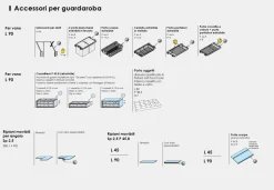 Cabina Armadio componibile con schienale Aldo disponibile in 3 altezze e 26 colori