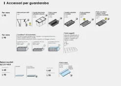 Cabina Armadio componibile e modulare Roma disponibile in 3 altezze e 26 colori