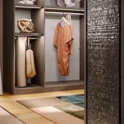 Cabina armadio lineare a vista L 183 finitura Cashmere disponibile in 4 colori