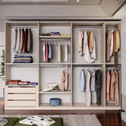Cabina armadio lineare componibile 318x240h finitura Bronzo disponibile in 4 colori