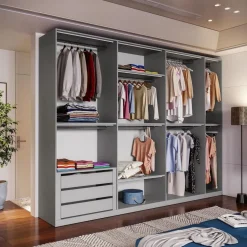 Cabina armadio lineare componibile 318x240h finitura Bronzo disponibile in 4 colori