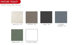 Camera matrimoniale con armadio scorrevole Enea linea Chèrie in finitura Cashmere e Rovere Cadiz
