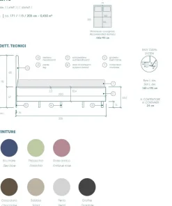 Camera matrimoniale con armadio scorrevole Melany linea Chèrie in finitura Cashmere e Rovere Mercure
