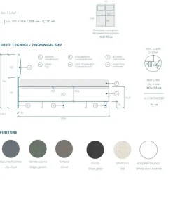 Camera matrimoniale con armadio battente Cloe linea Chèrie in finitura Bronzo e Rovere Mercure
