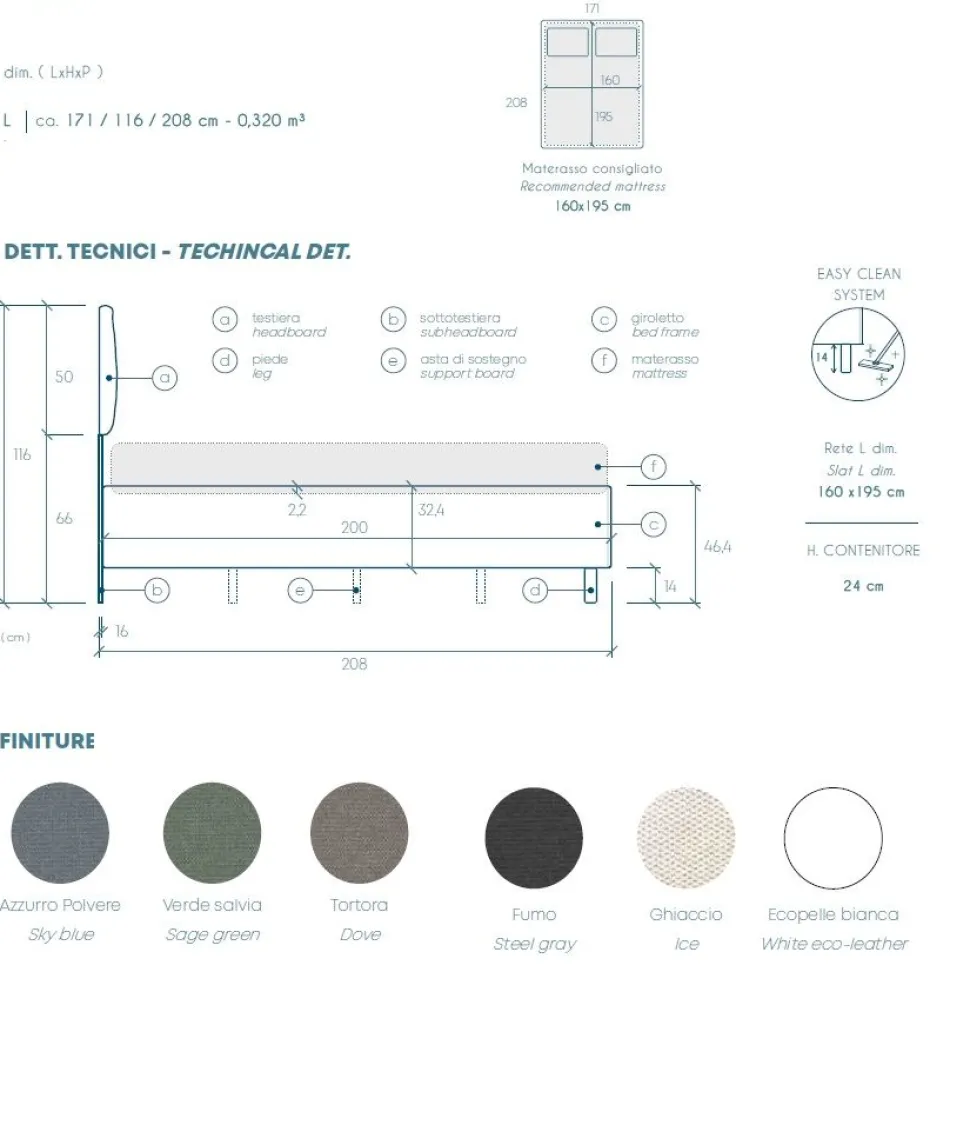 Camera matrimoniale con armadio battente Cloe linea Chèrie in finitura Bronzo e Rovere Mercure
