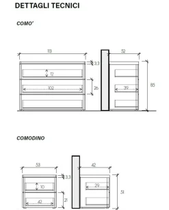 Camera matrimoniale moderna con armadio scorrevole e Letto imbottito finitura Cashmere e Noce