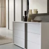 Camera matrimoniale Terry linea Domino finitura Noce Bianco e Grigio Londra