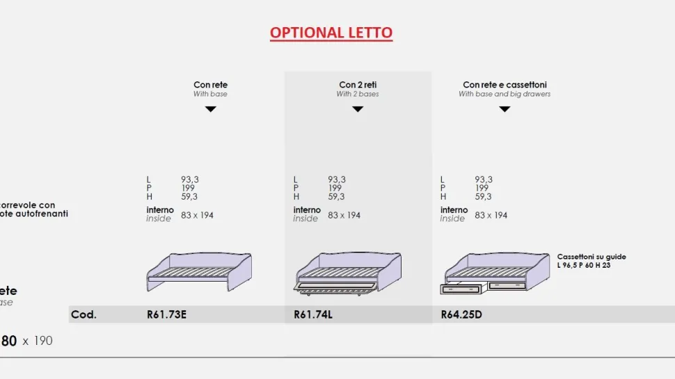 Cameretta angolare a soppalco Nina linea Omega disponibile in vari colori
