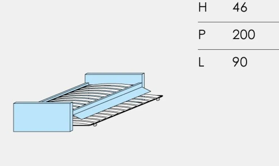 Cameretta a Ponte H 197cm