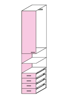 Cameretta a Ponte Melissa 2 L 270 cm 15 colorazioni