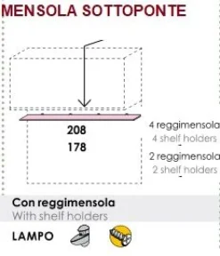 Cameretta a Ponte Melissa L 181,6 cm 15 colorazioni
