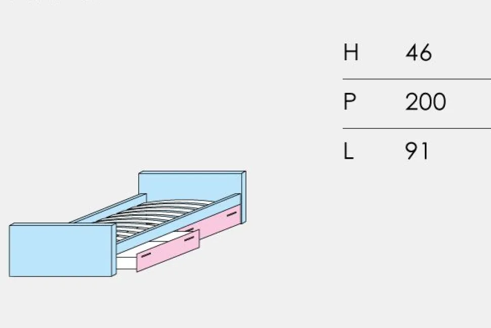 Cameretta a Ponte Moderna Componibile H 229cm (Colori, Altezze e Letto Personalizzabili)