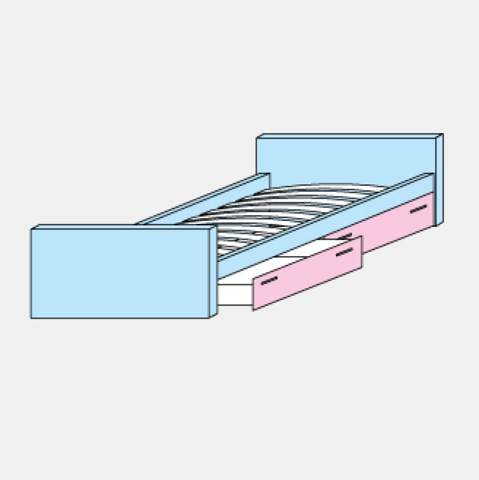 Cameretta a Ponte Moderna Componibile H 229cm (Colori, Altezze e Letto Personalizzabili)