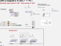 Cameretta a soppalco Alessia linea Omega disponibile in vari colori