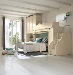Cameretta a soppalco Giulia linea Omega disponibile in vari colori